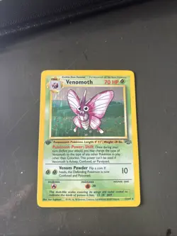 Pokemon TCG Venomoth Jungle Holo Card 13/64 1st Edition Rare - Image 1