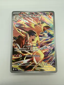 Pokemon TCG Ethan's Typhlosion Destined Rivals Illustration Rare Card 190/182 - Image 1