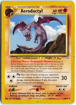 Aerodactyl 15/64 Rare Neo Revelation Pokemon Unlimited MP - Image 1