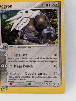 Pokemon TCG Aggron 1/109 - EX Ruby & Sapphire Holo Rare - Image 4