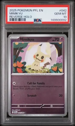 PSA 10 2025 Pokemon TCG Mimikyu Reverse Holo 042/094 Phantasmal Flames POP 9 - Image 3