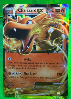 DAMAGED 2014 11/106 Charizard EX Pokemon TCG HOLO Flashfire HP - Image 1