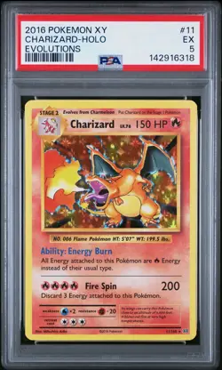 Pokemon Charizard Holo XY Evolutions 11/108 PSA 5 - Image 1
