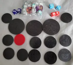 OFFICIAL *** POKEMON *** TCG COINS JUMBO & REGULAR - LOT OF 15 + DICE - Image 2
