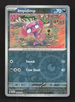 Impidimp 94/142 Common Stellar Crown Pokemon Reverse Holo Near Mint - Image 1
