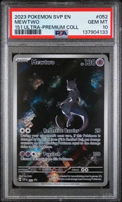The Pokemon Company 2023 Pokemon TCG Mewtwo SVP Promo Holo PSA 10 EN #052 - Image 1