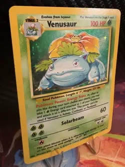 Pokemon Base Set Venusaur Holo 15/102 WOTC Rare MP Vintage 1999 - Image 4