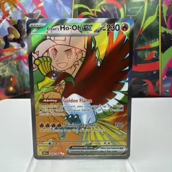 Pokemon Ethan's Ho-Oh ex 209/182 Destined Rivals SV Ultra Rare Full Art CLEAN - Image 1