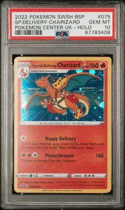 Pokemon TCG Special Delivery Charizard SWSH075 Promo PSA 10 GEM MT - Image 1