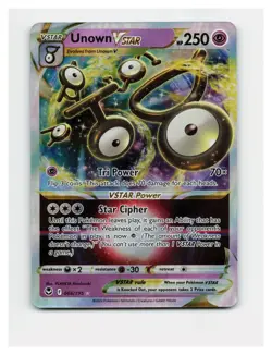 Unown VSTAR 066/195 Ultra Rare Silver Tempest Pokemon TCG NM - Image 1