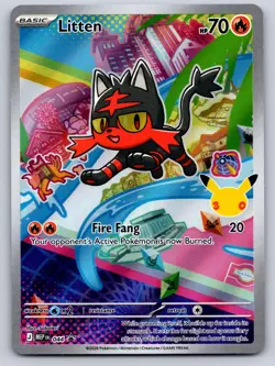 Litten 044 Holo Promo ME: Mega Evolution Promo Pokemon Near Mint - Image 1