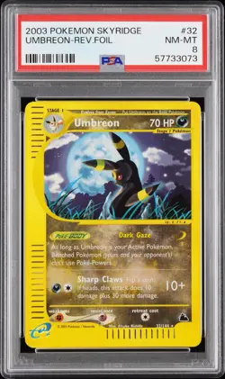 2003 Umbreon Reverse Holo 32/144 Skyridge Pokemon PSA 8 - Image 1