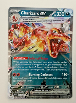 Pokemon Charizard ex 054/091 SV: Paldean Fates Holo Double Rare - Image 1
