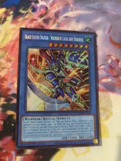 Yugioh Black Luster Soldier-Soldier of Light and Darkness CORI-EN028 Secret Rare - Image 1