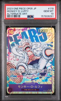 2023 ONE PIECE JAPANESE OP05-AWAKENING OF THE NEW ERA MONKEY D. LUFFY PSA 10 - Image 1