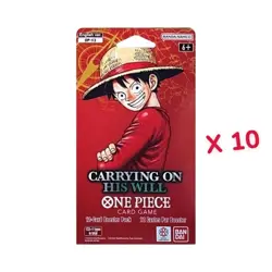 One Piece Carrying On His Will Sleeved Booster Packs - Sealed Lot of 10 - Image 1