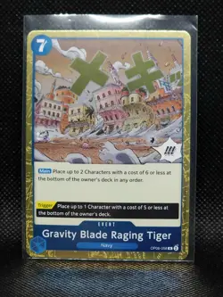 One Piece CCG Gravity Blade Raging Tiger OP06-058 Rare Wings of the Captain NM - Image 1
