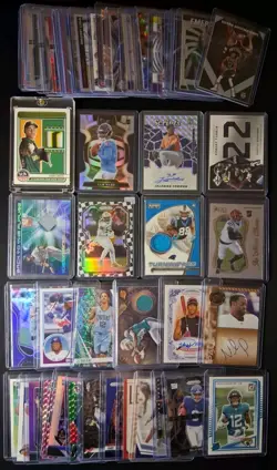 HUGE LOADED PREMIUM 300+ CARD JERSEY AUTO RC COLLECTION LOT NFL NBA MLB + ROOKIE - Image 1