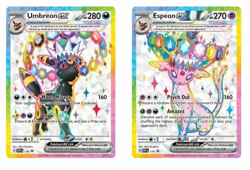 Prismatic Evolutions Premium Figure Collection Umbreon and Espeon Promo cards - Image 1