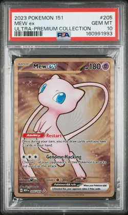 Mew ex 205/165 Scarlet & Violet 151 Metal Gold Card PSA 10 Gem Mint Pokemon - Image 1