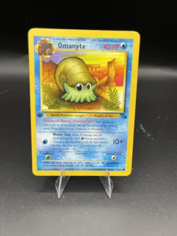 (LP-NM) Omanyte Fossil 1st Ed 52/62 Pokemon Card TCG - Image 1