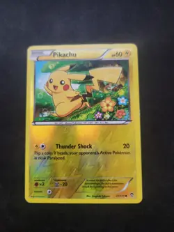 PIKACHU Furious Fists XY Series POKEMON Reverse Holo 2014 Trading Card 27/111 - Image 1