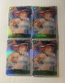 Bandai One Piece Card Game Nami OP01-031 OP-01 SR lot of 4 - Image 1