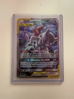 Mewtwo & Mew GX SM191 Sm Alternate Art Promo Pokemon Card TCG Tag team - Image 2