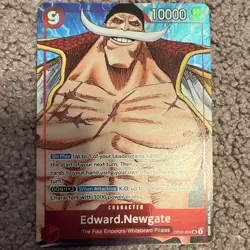 Bandai One Piece Card Game Edward Newgate Paramount War OP02-004 SR Alt Art Holo - Image 1
