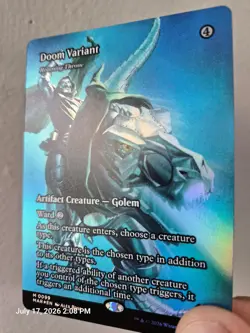 MTG Doom Variant(Roaming Throne) *BORDERLESS FOIL* From Marvel. Pack Fresh. - Image 2
