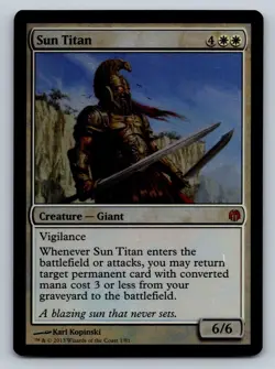 Sun Titan Duel Decks: Heroes vs. Monsters 1 Mythic NM Foil Magic: The Gathering - Image 1