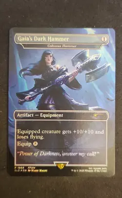 Gaia's Dark Hammer - Colossus Hammer (Rainbow Foil) Secret Lair Drop Foil - Image 1