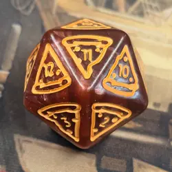 D20 Spindown Oversize Die Pizza TMNT MTG Life Counter Dice 20 Sided Spin Down - Image 5
