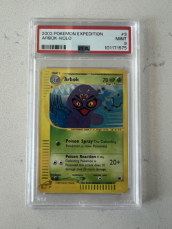 PSA 9 MINT Pokemon ARBOK Holo Rare 2002 Expedition 3/165 - Image 1