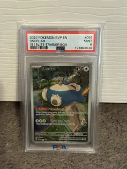 PSA 9 MINT Snorlax SVP-EN 051 Pokemon 151 ETB Promo - Image 1