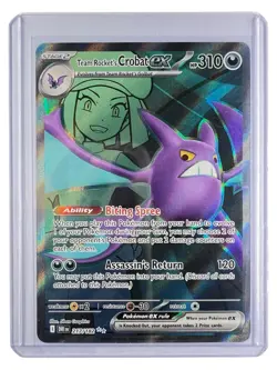 Pokemon Team Rocket's Crobat Ex 217/182 Destined Rivals Ultra Rare Holo Full Art - Image 1