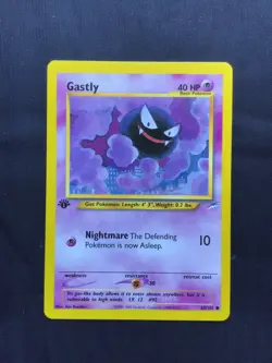 Pokemon Cards: 1st Edition Neo Destiny Common: Gastly 65/105 - Image 1