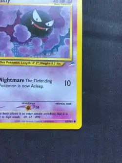 Pokemon Cards: 1st Edition Neo Destiny Common: Gastly 65/105 - Image 4