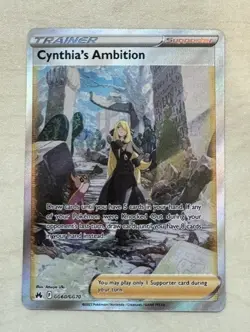 Pokemon TCG Cynthia's Ambition GG60/GG70 Crown Zenith: Galarian Gallery Rare NM - Image 1