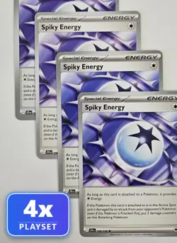 4x Spiky Energy 159/159 JTG Journey Together Pokemon Playset Uncommon NM 2025 - Image 1