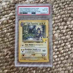 2021 POKEMON SWSH PROMO CELEBRATIONS COLLECTION LIGHT TOXTRICITY-HOLO PSA 8 - Image 1