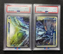 LUGIA LEGEND HOLO POKEMON HEARTGOLD & SOULSILVER #113 & #114 PSA 8, 6 SEQUENTIAL - Image 1