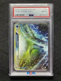 LUGIA LEGEND HOLO POKEMON HEARTGOLD & SOULSILVER #113 & #114 PSA 8, 6 SEQUENTIAL - Image 3