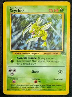 Scyther (26) Pokemon Jungle 26/64 Unlimited MP Vintage WOTC Non Holo - Image 1