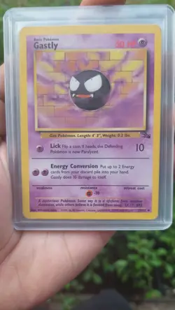 Australian Print Pokemon TCG: 1999-2000 Red Logo Fossil Gastly. LP-MP - Image 1