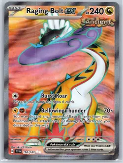 Raging Bolt ex 196/162 Ultra Rare Temporal Forces Pokemon Holo Near Mint - Image 1