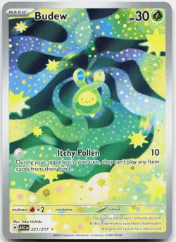 Budew 221/217 Illustration Rare Ascended Heroes Pokemon Holo Near Mint - Image 1