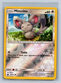 Minccino 85/111 Common Crimson Invasion Pokemon Reverse Holo NM/M 709-21 - Image 1