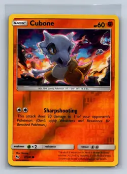Cubone 37/68 Common Hidden Fates Pokemon Reverse Holo NM/M 707d-29 - Image 1