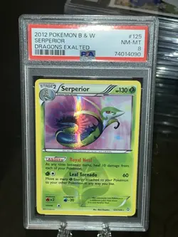 2012 POKEMON DRAGONS EXALTED SERPERIOR #125 SECRET RARE PSA 8 NM-MT #97315819 - Image 1